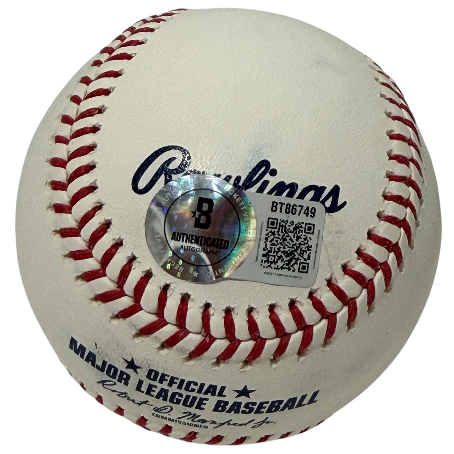 Rece Hinds Signed Cincinnati Reds Official Major League Baseball (BAS)