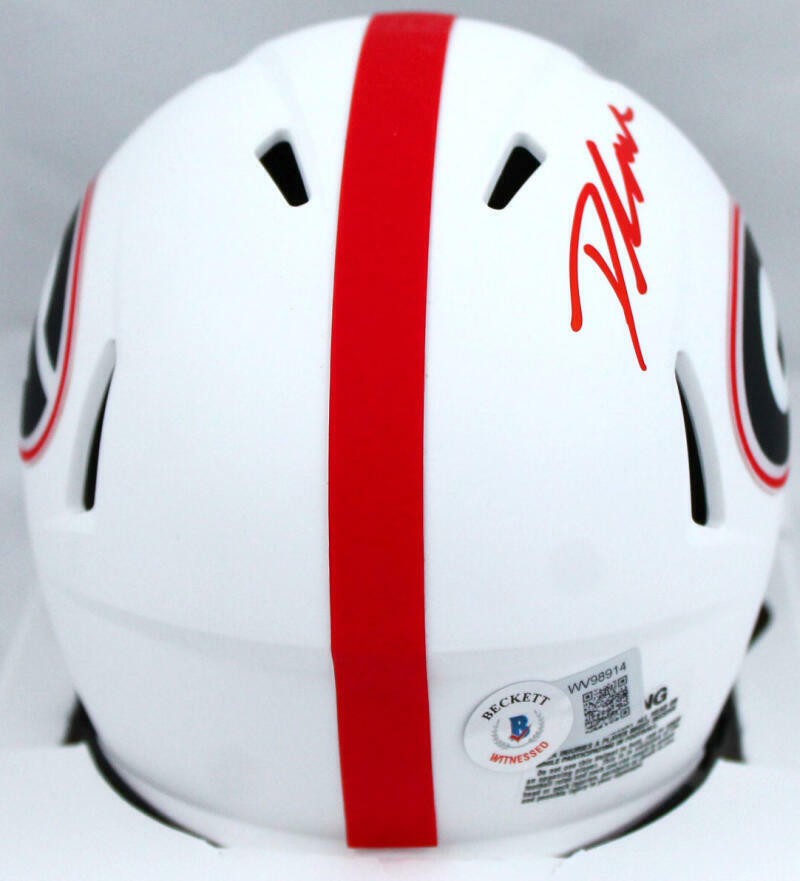 D'Andre Swift Autographed Georgia Bulldogs Lunar Speed Mini Helmet