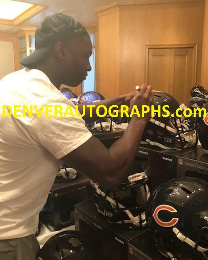 Roquan Smith Autographed Chicago Bears Full Size Speed Replica Helmet
