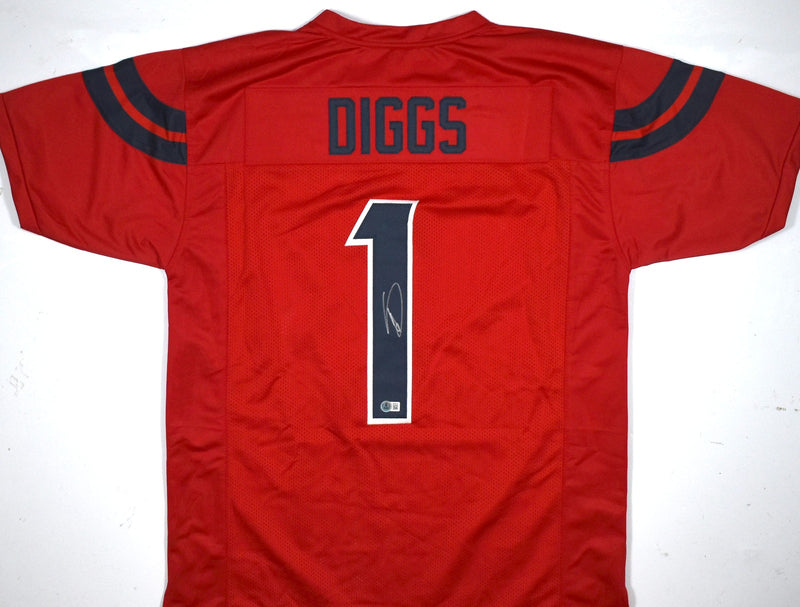 Stefon Diggs Autographed Red Custom Jersey