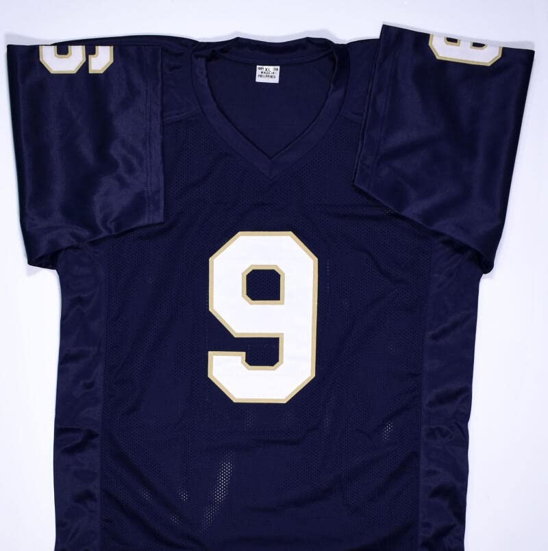 Tony Rice Signed Notre Dame Style Navy Blue Jersey