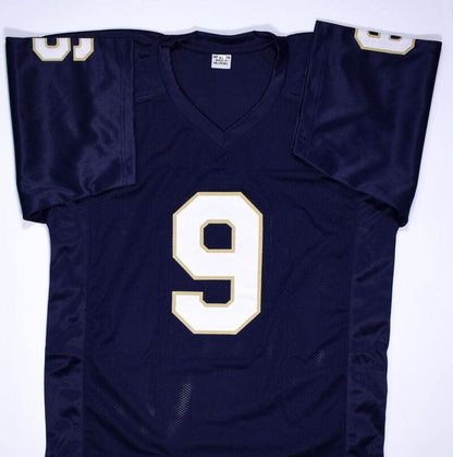 Tony Rice Signed Notre Dame Style Navy Blue Jersey