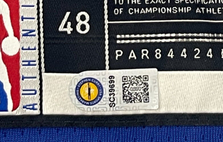 Stephen Curry Signed Golden State Warriors Blue Nike Swingman Jersey UDA