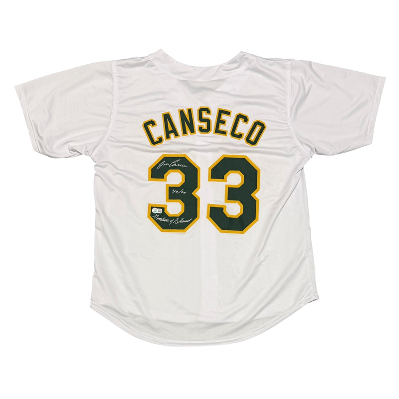 Jose Canseco Signed Oakland Athletics Custom Jersey (40/40 & Steroids)