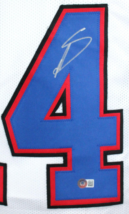 Stefon Diggs Autographed Buffalo Bills White Custom Jersey