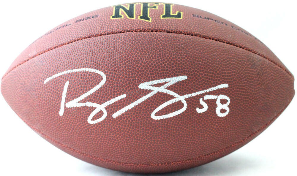 Roquan Smith Signed Chicago Bears Wilson Super Grip Football