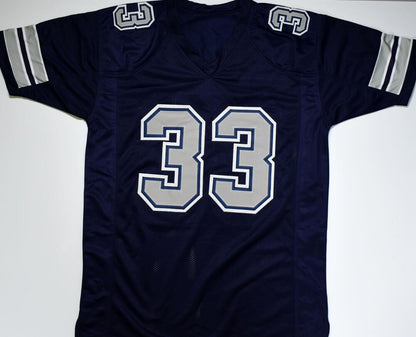 Tony Dorsett Autographed Dallas Cowboys Custom Jersey Inscribed HOF