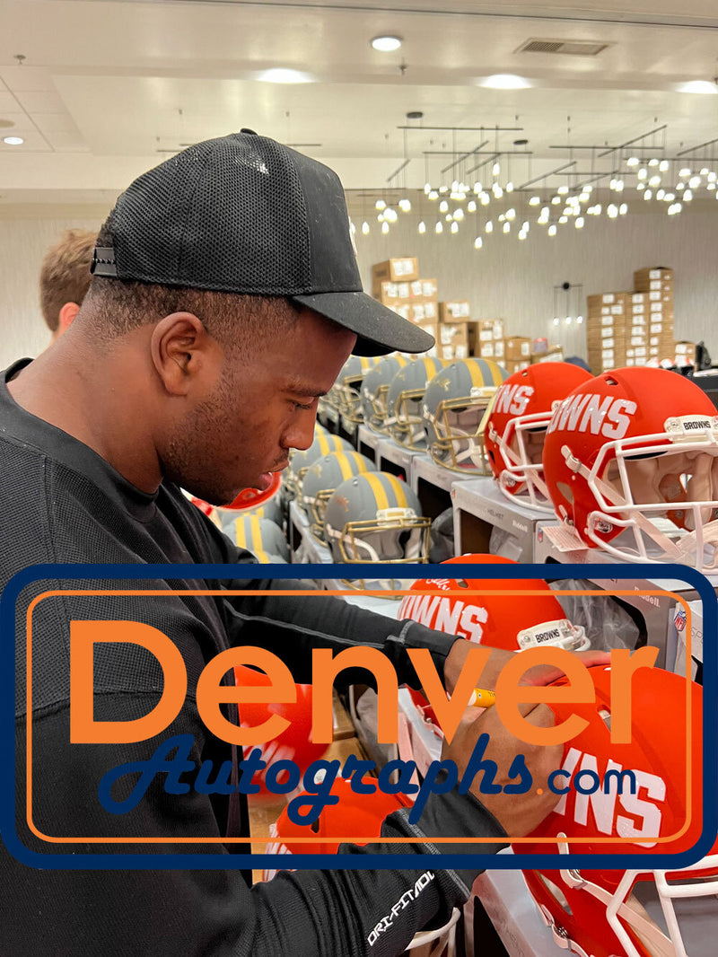 Nick Chubb Cleveland Browns Autographed Authentic AMP Full Size Helmet