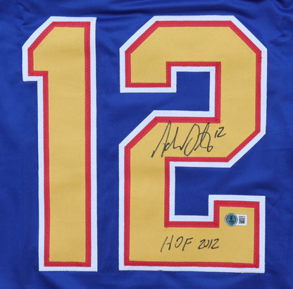 Adam Oates Signed St. Louis Blues Custom Stitched Hockey Jersey Beckett COA