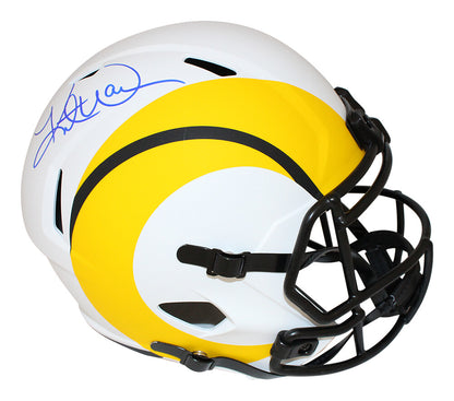 Kurt Warner Signed Los Angeles Rams Full Size Speed Lunar Replica Helmet