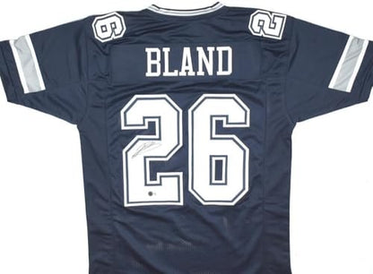 DaRon Bland Autographed Dallas Cowboys Custom Blue Jersey