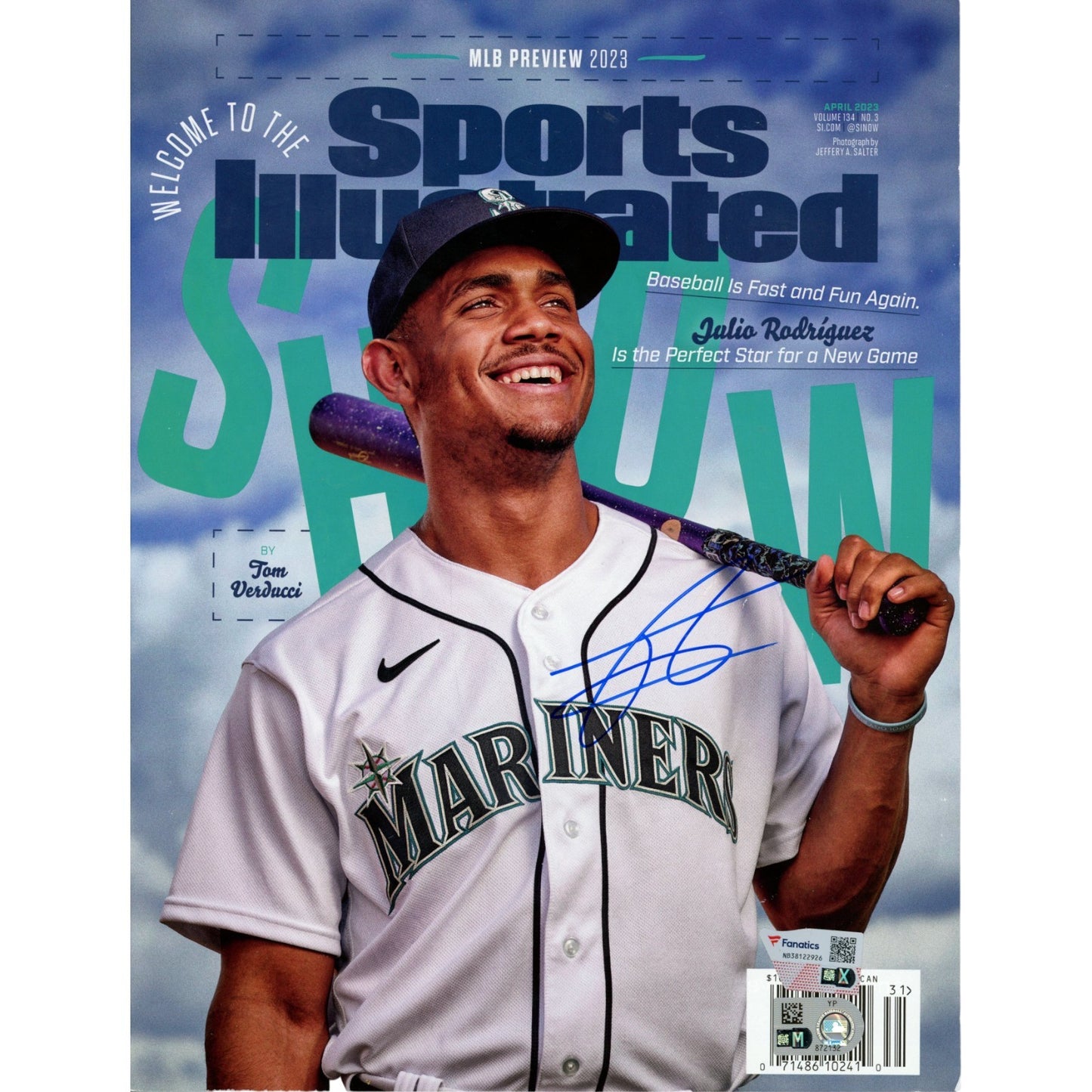 Julio Rodriguez Signed Seattle Mariners 2023 Sports Illustrated Magazine