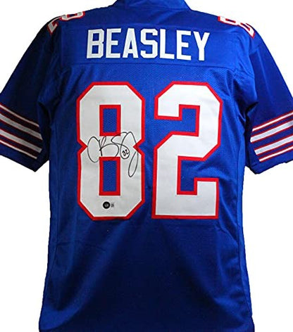Cole Beasley Autographed SMU Mustangs Blue Custom Jersey