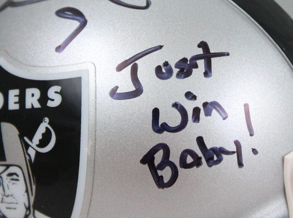 Shane Lechler Signed Oakland Raiders Mini Helmet Inscribed "Just Win Baby"