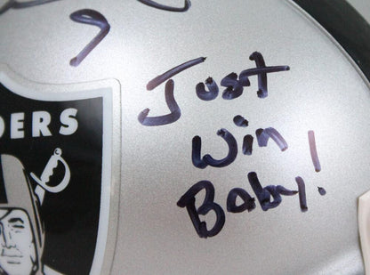 Shane Lechler Signed Oakland Raiders Mini Helmet Inscribed "Just Win Baby"