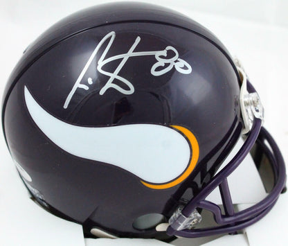 Cris Carter Autographed Minnesota Vikings Silver Mini Helmet
