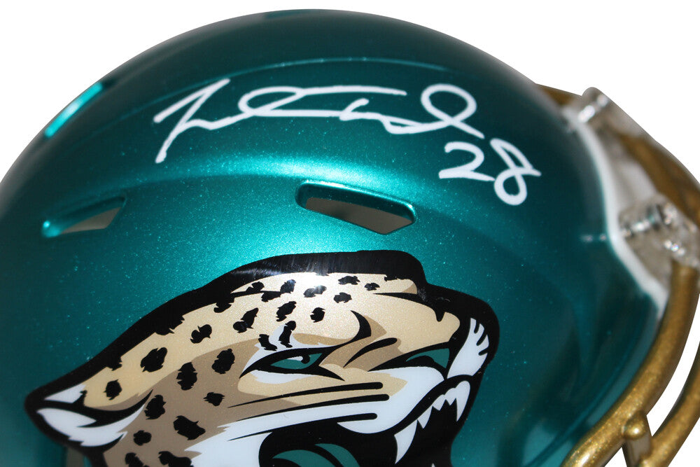 Fred Taylor Jacksonville Jaguars Signed Flash Mini Helmet Beckett BAS