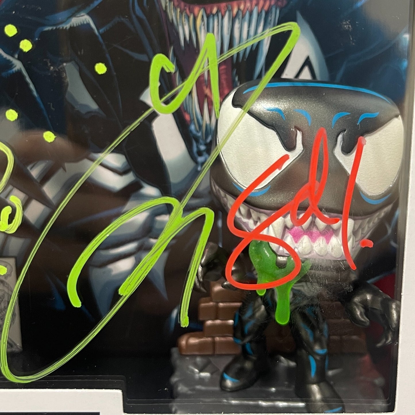 Tom Hardy Signed Venom Funko Pop with Sam De La Rosa Sketch