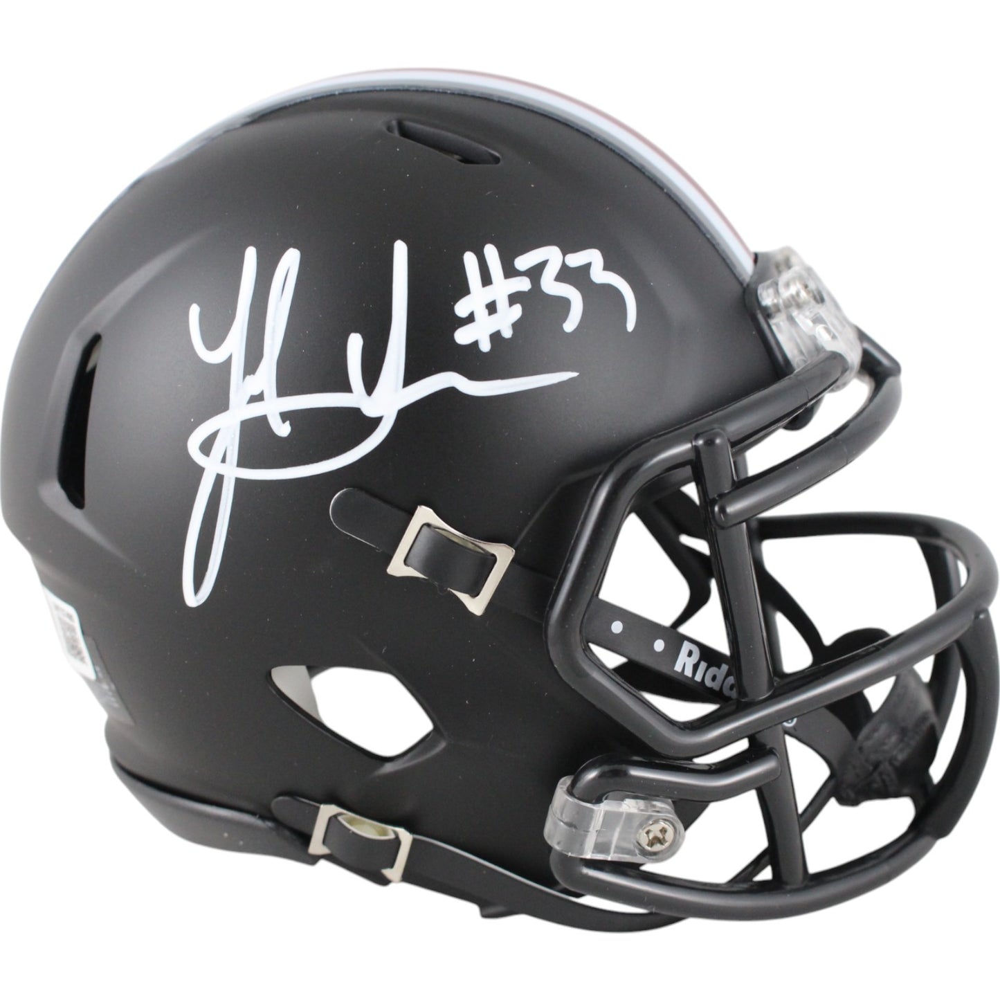 Jack Sawyer Autographed Ohio State Buckeyes Black Speed Mini Helmet