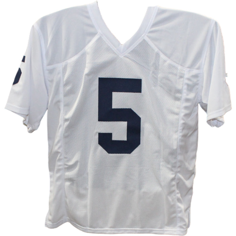 Jahan Dotson Signed Penn State College Style White Jersey (Beckett)