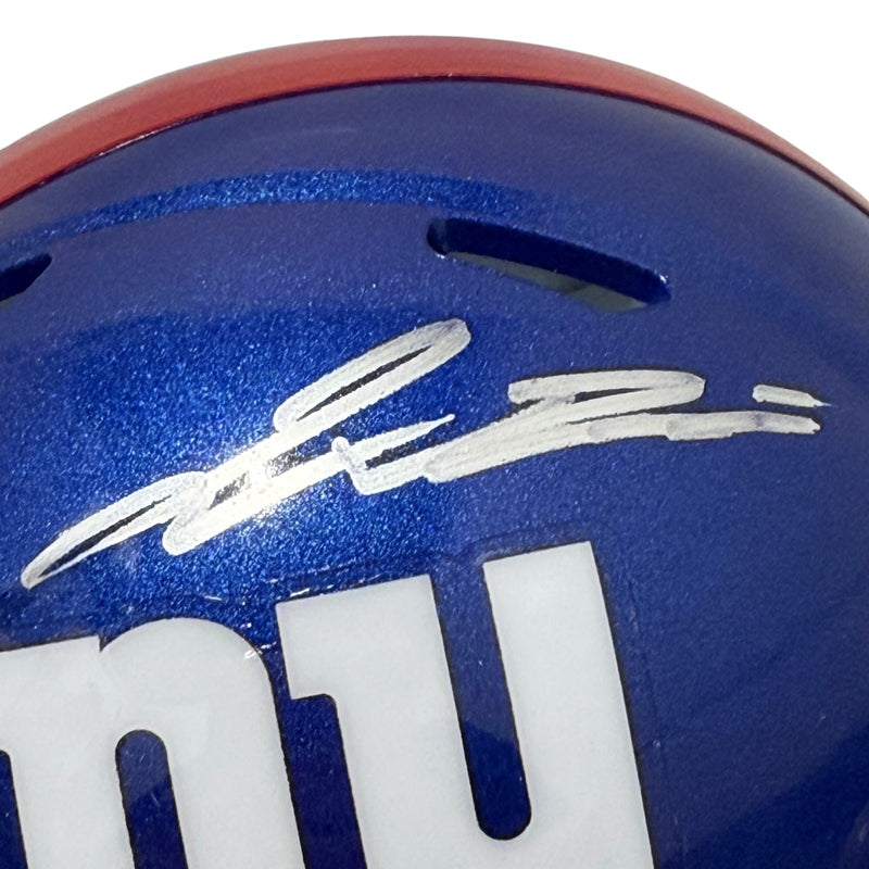 Jaxson Dart Signed New York Giants Speed Mini Helmet Fanatics COA