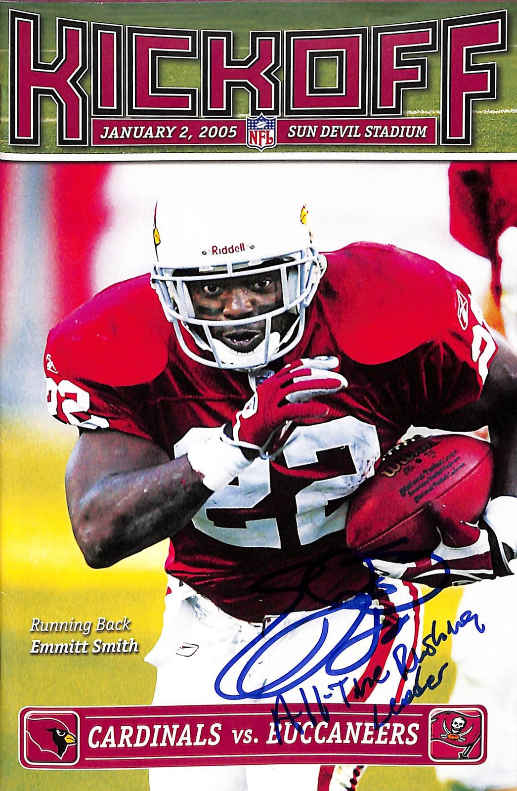 Emmitt Smith Signed Arizona Cardinals 2005 Media Guide (Beckett)