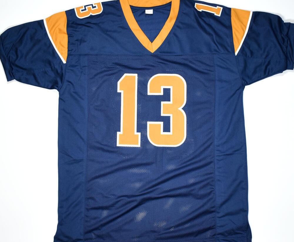 Kurt Warner Autographed St. Louis Rams Style Jersey Inscribed HOF