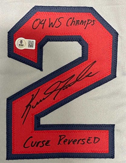 Keith Foulke Signed Boston Red Sox Custom Jersey WS & Curse (Beckett COA)