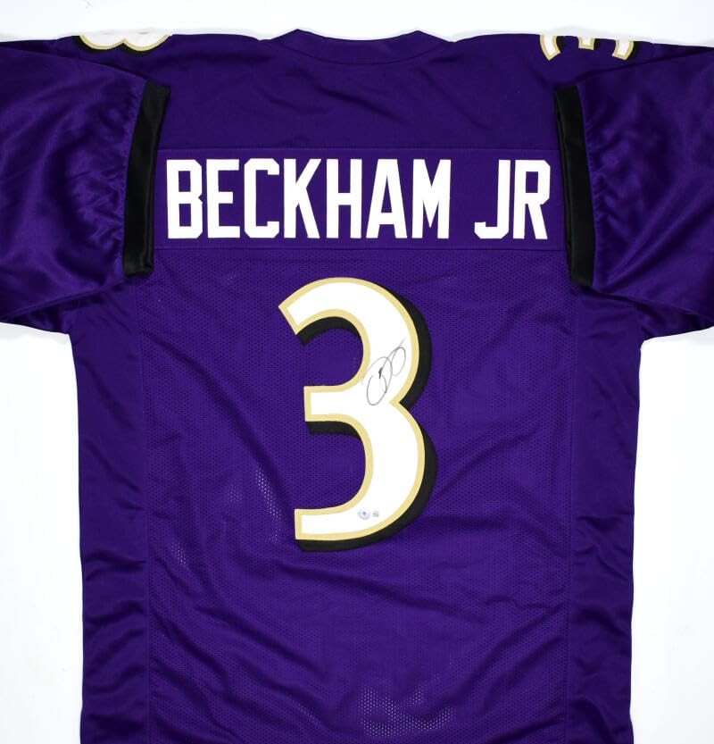 Odell Beckham Jr. Autographed Baltimore Ravens Style Purple Jersey