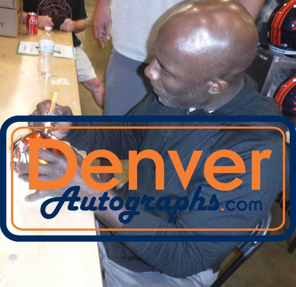 Terrell Davis Signed Denver Broncos Flash Mini Helmet (HOF Inscription)