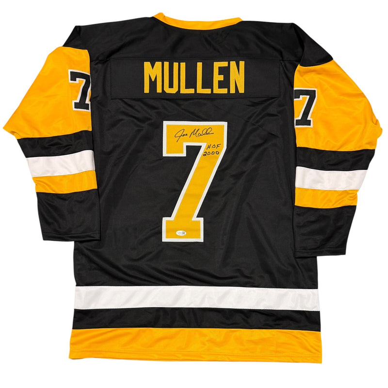 Joe Mullen Signed Pittsburgh Penguins Custom Jersey (HOF 2000) JSA COA