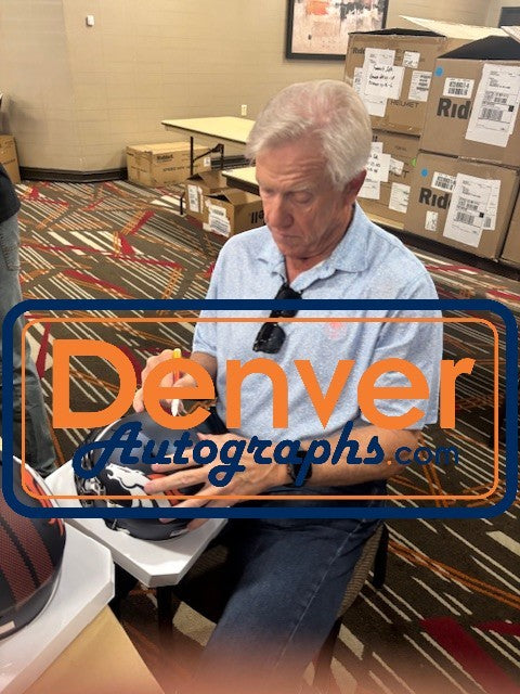 John Elway Signed Denver Broncos Mid-Size Midi Helmet (Beckett Witnessed)