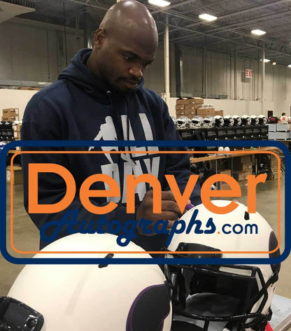 Adrian Peterson Signed Minnesota Vikings Authentic Lunar Helmet ROY MVP BAS