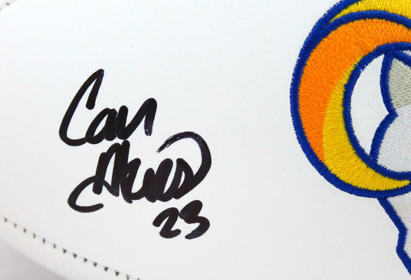 Cam Akers Signed Los Angeles Rams Black Logo Football
