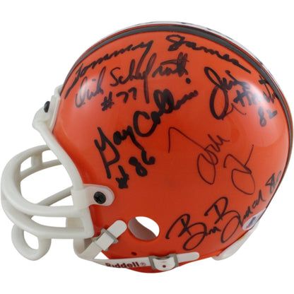 Cleveland Browns Legends Signed Mini Helmet (13 Signatures) BAS