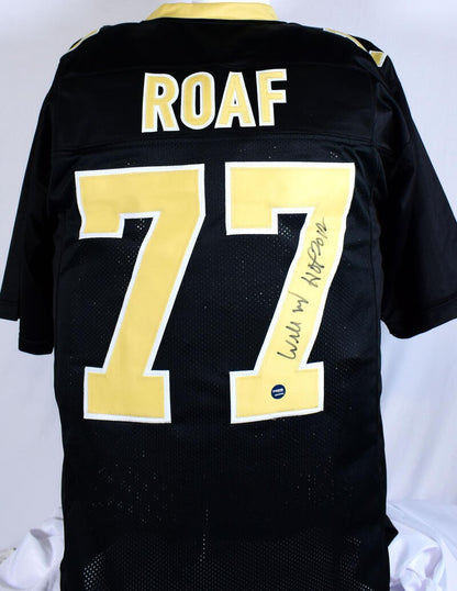 Willie Roaf Autographed New Orleans Saints Custom Black Jersey - HOF Inscribed