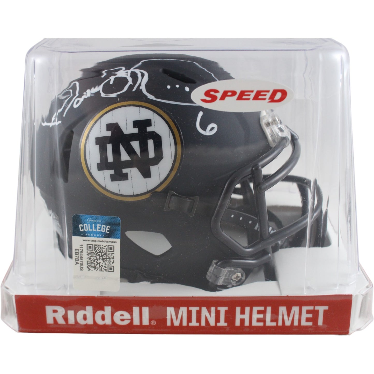 Jerome Bettis Autographed Notre Dame Fighting Irish Yankees Mini Helmet