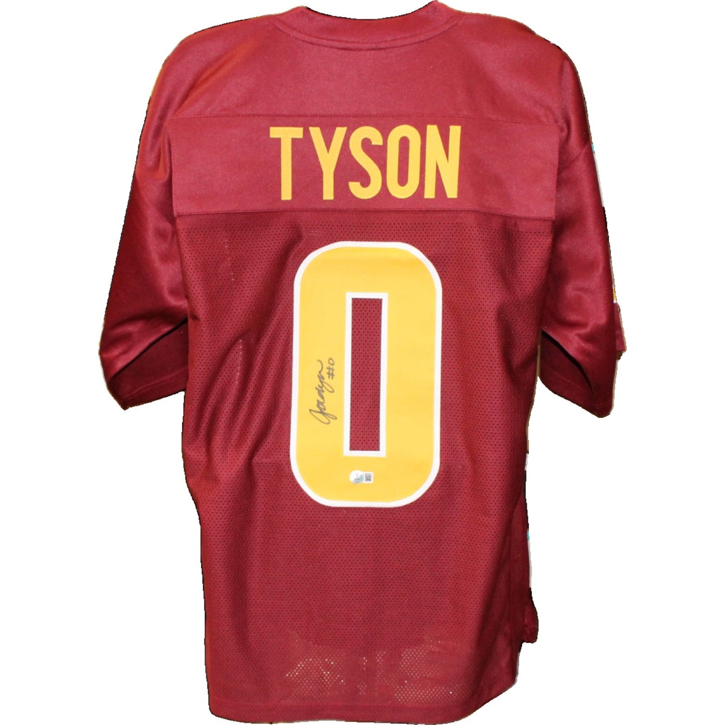 Jordyn Tyson Autographed Red College Style Jersey