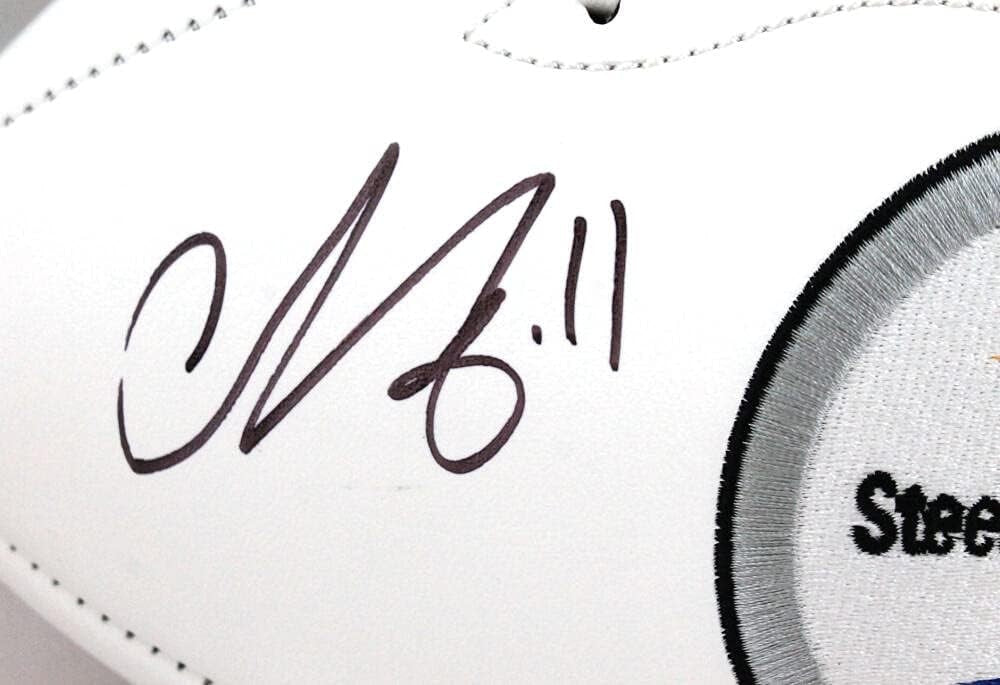 Chase Claypool Signed Pittsburgh Steelers Logo Football "Mapletron"