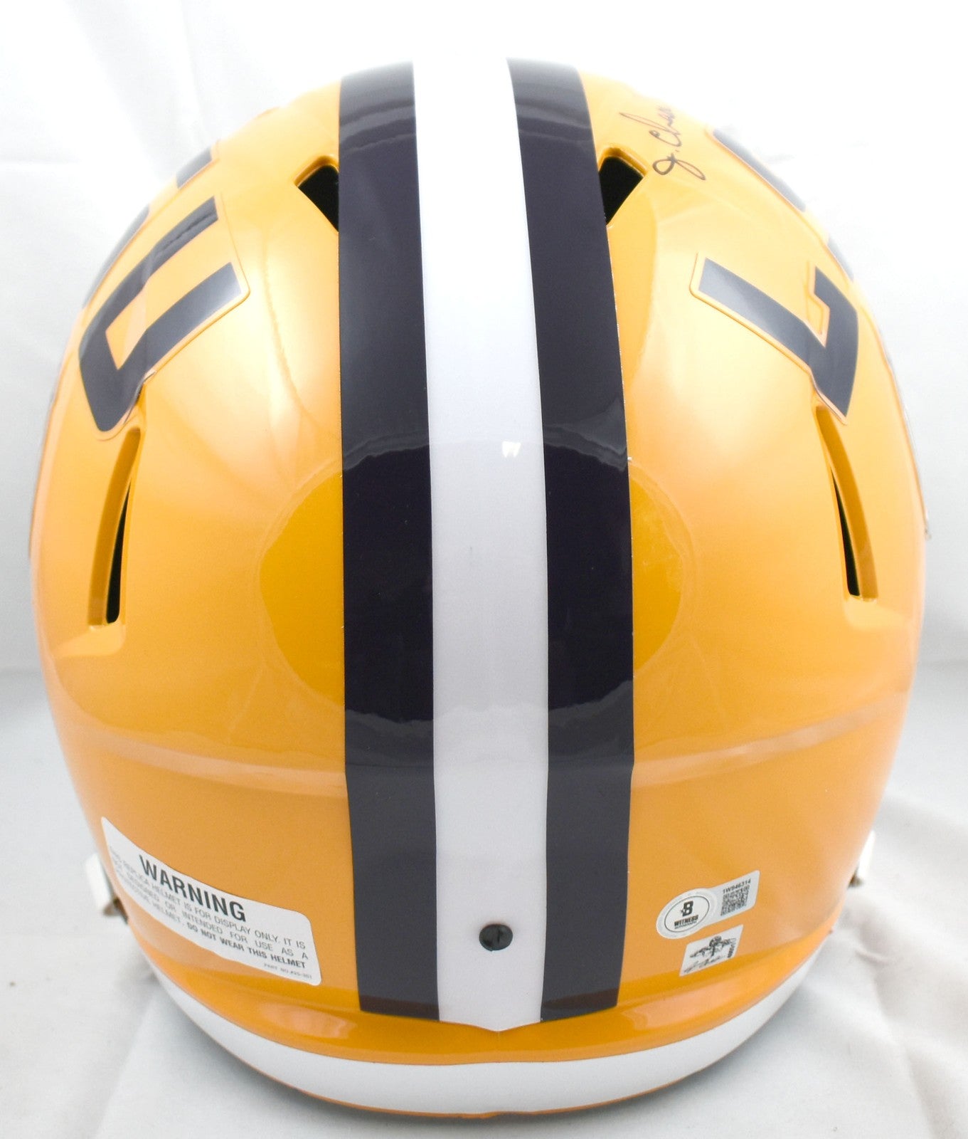Ja'Marr Chase Signed LSU Tigers Full Size Speed Replica Helmet - Black
