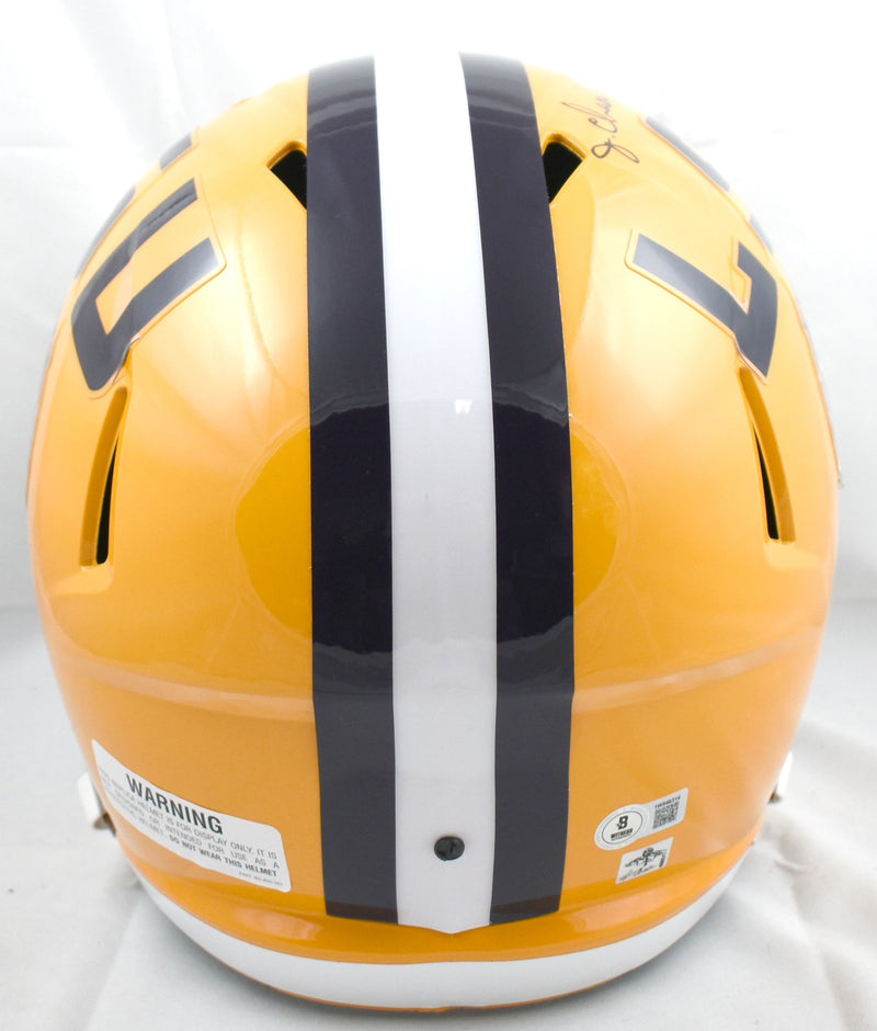 Ja'Marr Chase Signed LSU Tigers Full Size Speed Replica Helmet - Black