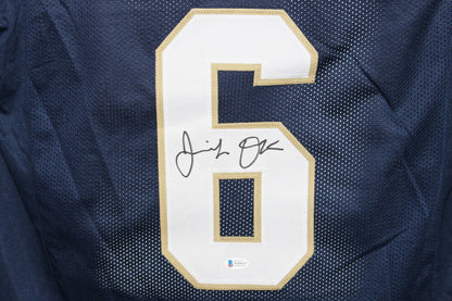 Jeremiah Owusu-Koramoah Autographed Notre Dame Style Custom Jersey
