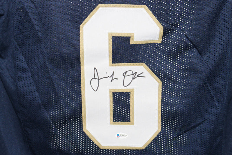 Jeremiah Owusu-Koramoah Autographed Notre Dame Style Custom Jersey