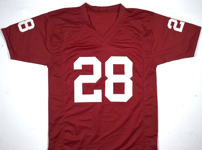 Adrian Peterson Signed Oklahoma Style Maroon Custom Jersey