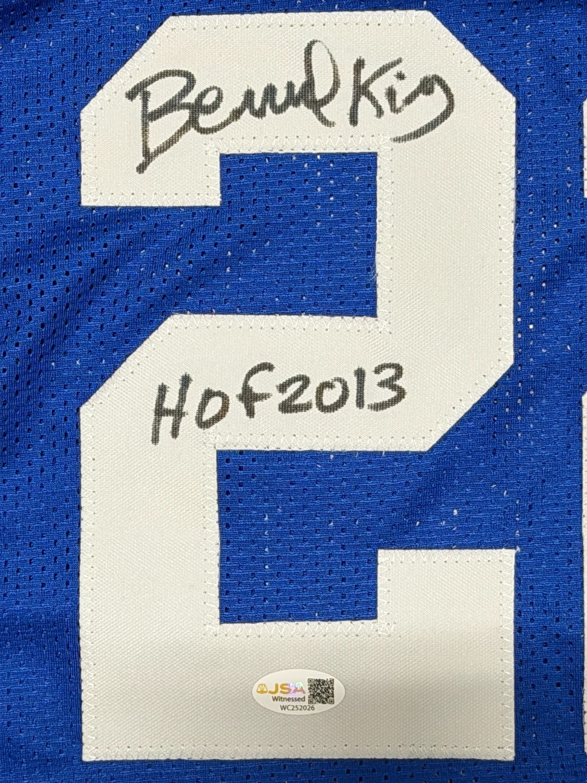 Bernard King Signed New Jersey Nets Custom Jersey HOF 2013 JSA
