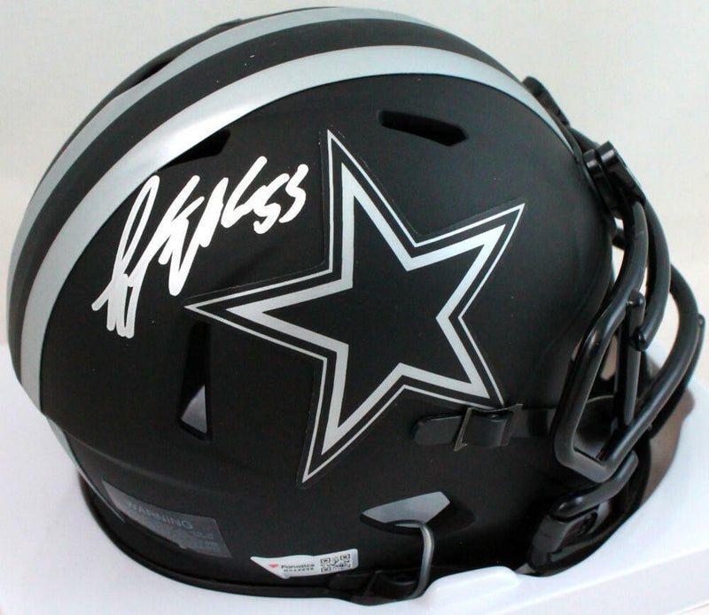 Leighton Vander Esch Signed Dallas Cowboys Eclipse Mini Helmet