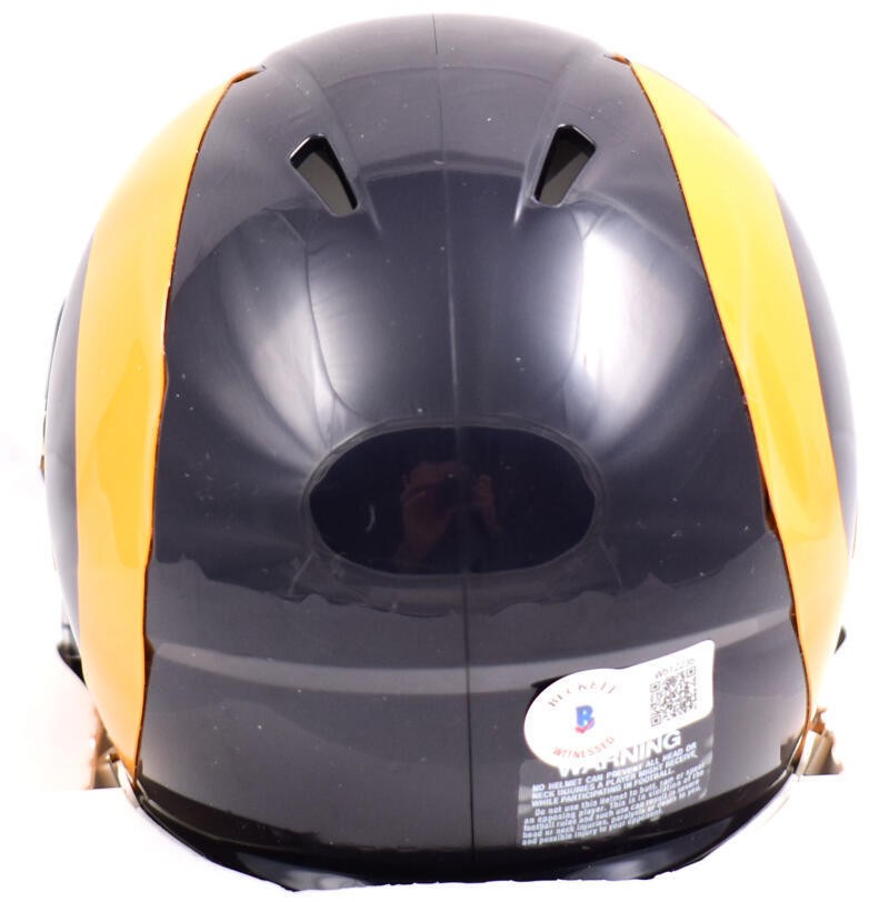 Marshall Faulk Signed Los Angeles Rams 1981-1999 Throwback Mini Helmet