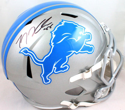 TJ Hockenson Signed Detroit Lions Full Size Speed Replica Helmet - Black