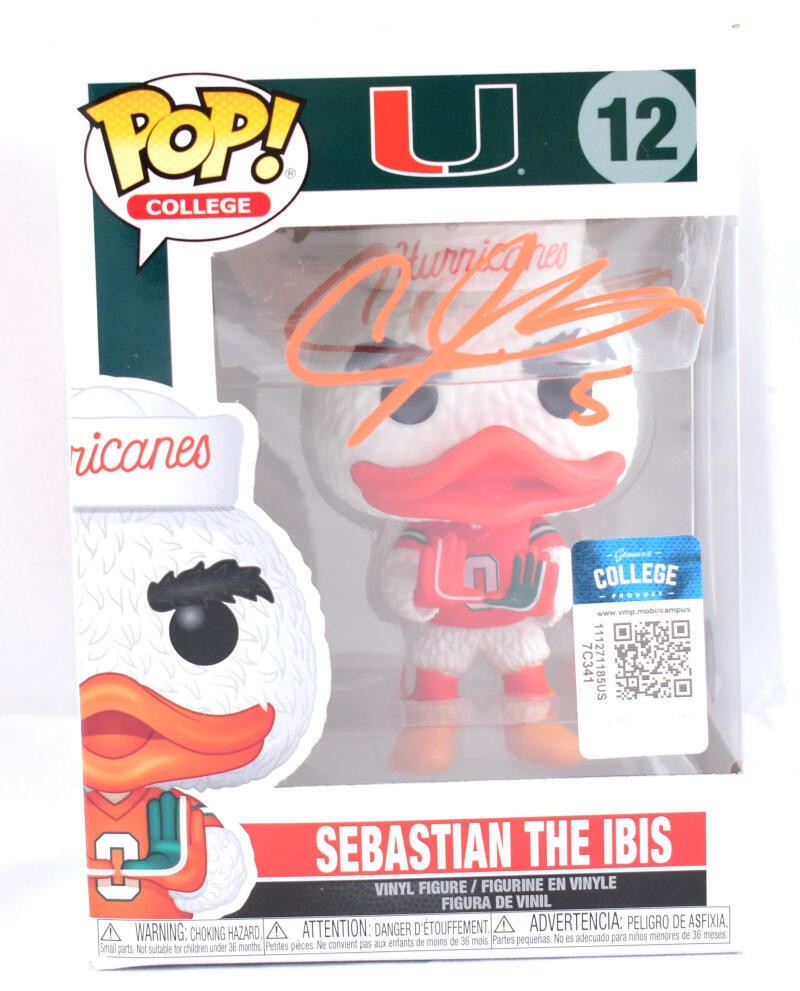 Andre Johnson Signed Miami Hurricanes Funko Pop Figurine