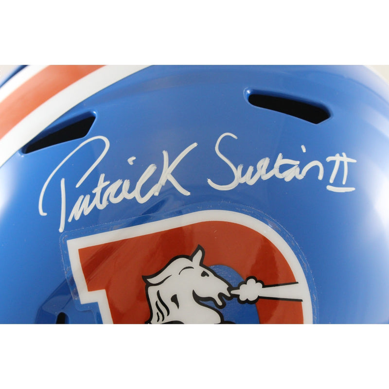 Patrick Surtain Autographed Denver Broncos Throwback Full Size Helmet